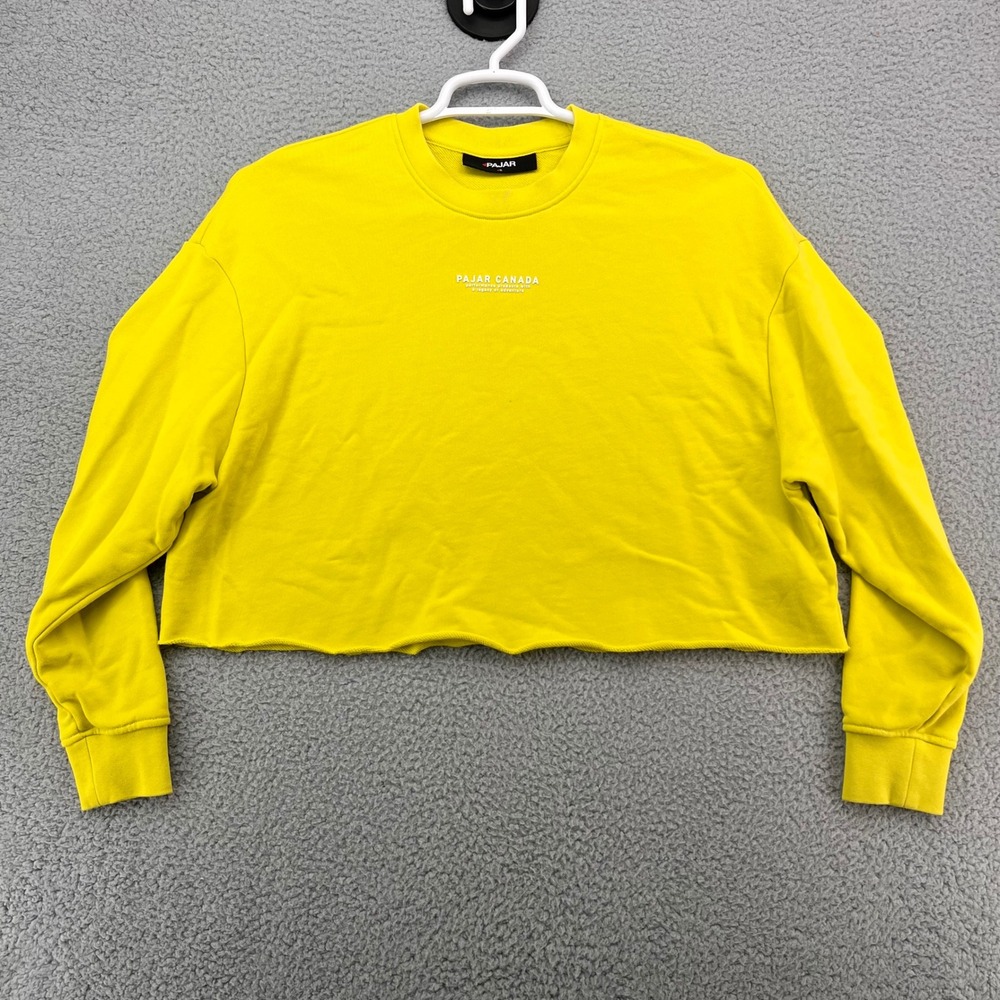 Pajar Canada Lawson Yellow Cropped Sweatshirt Womens Small P2T230S4FT